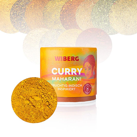 Fruchtige indisch inspirierte Gewürzmischung Wiberg Curry Maharani in einer 65 g Verpackung