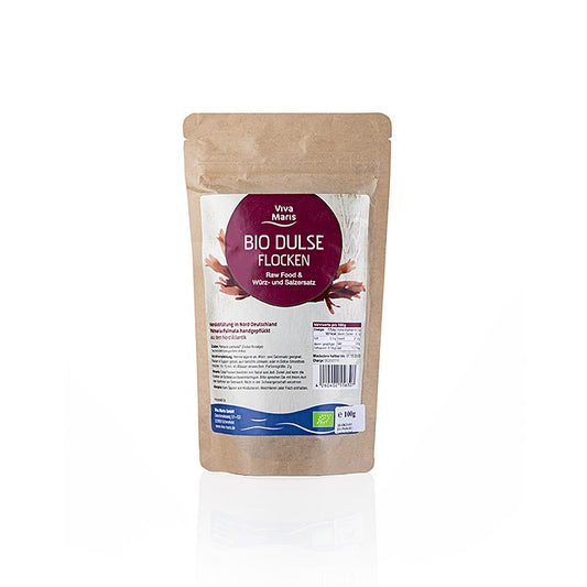 Vibrant and nutritious organic Dulse Algae Flocken from Viva Maris, 100g