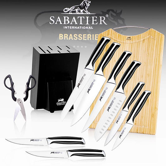 Messer-Set inklusive Block, Brett und Schere, 10-teilig von Sabatier International