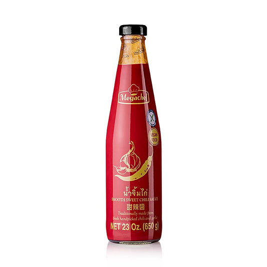 Megachef Sweet Chilisauce, glutenfrei, vegan, 650 ml, ideal für vielseitige Gerichte