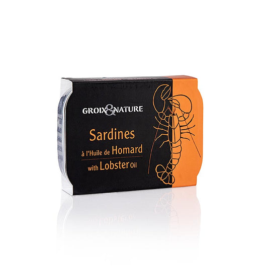 Sardinen in Hummeröl, Groix & Nature, 115 g - Hochwertige Meeresfrüchte in köstlichem Hummeröl, perfekt für Feinschmecker