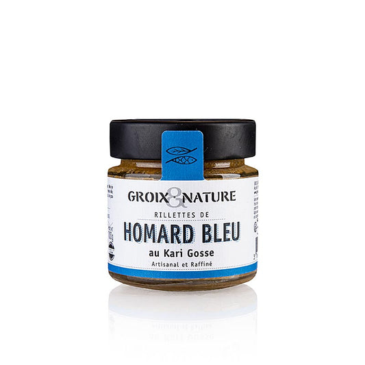 Hummer Rillettes mit Kari Gosse (bretonisches Curry), Groix & Nature, 100 g - köstliche delikate Meeresfrüchte-Brotaufstrich mit exotischem bretonischem Currygeschmack