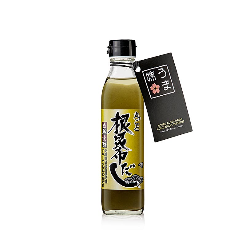 German

Alt text: 300 ml Konbu Algen Dashi Konzentrat, Premium Qualität, mit natürlichem Geschmack aus Hokkaido Kenso, Japan, ideal zum Verfeinern von Suppen, Saucen und Eintöpfen