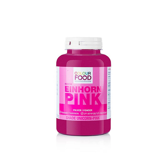 German:
BColors Lebensmittelfarbe - Einhorn Pink, Pulver, fett- & wasserlöslich, vegan, 120 g: Farbiges Pulver in pinker Farbe für Lebensmittel, das fett- und wasserlöslich ist und sich ideal für vegane Produkte eignet