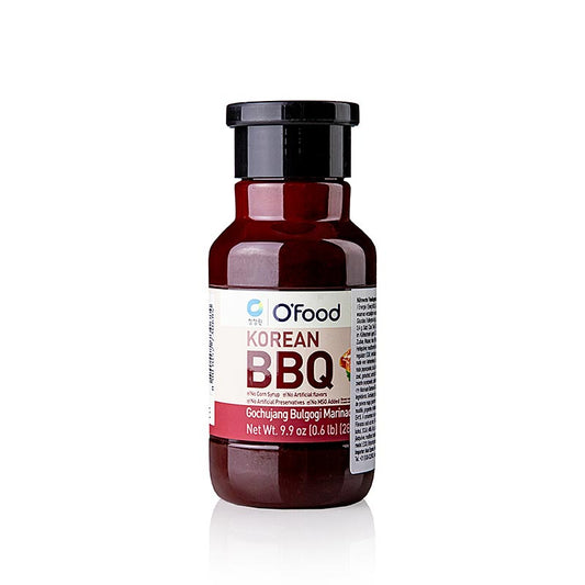 Korean BBQ Bulgogi Marinade Gochujang, für Schwein, O`FOOD, 280 g - Produktbild mit leckerer Marinade für Schweinefleisch von O`FOOD