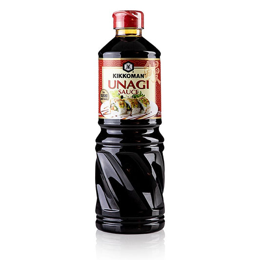 Delicious and authentic Unagi Sushi Sauce from Kikkoman, Japan, in a 975 ml bottle