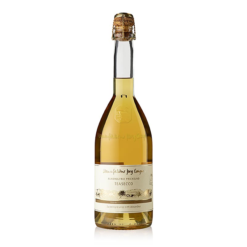 Manufaktur Jörg Geiger Alkoholfrei Prickelnd Teasecco BIO 750 ml: A sparkling alcohol-free beverage in a 750 ml bottle