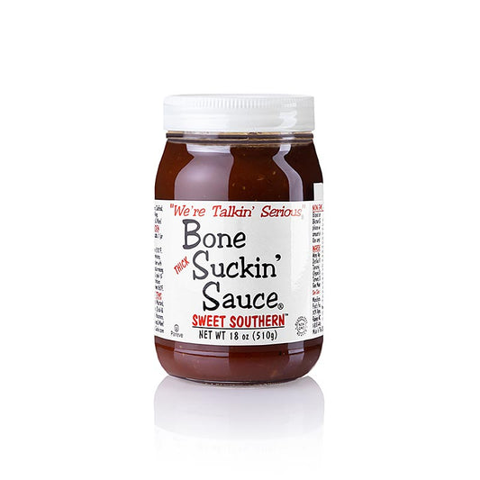 Bone Suckin' Sauce Sweet Southern THICKER Style, Ford's Food, 420 ml - a rich, flavorful barbecue sauce in a 420 ml bottle (English)