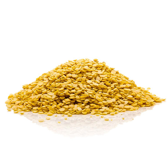 Organic 25 kg bag of yellow lentils, high-quality protein source for cooking