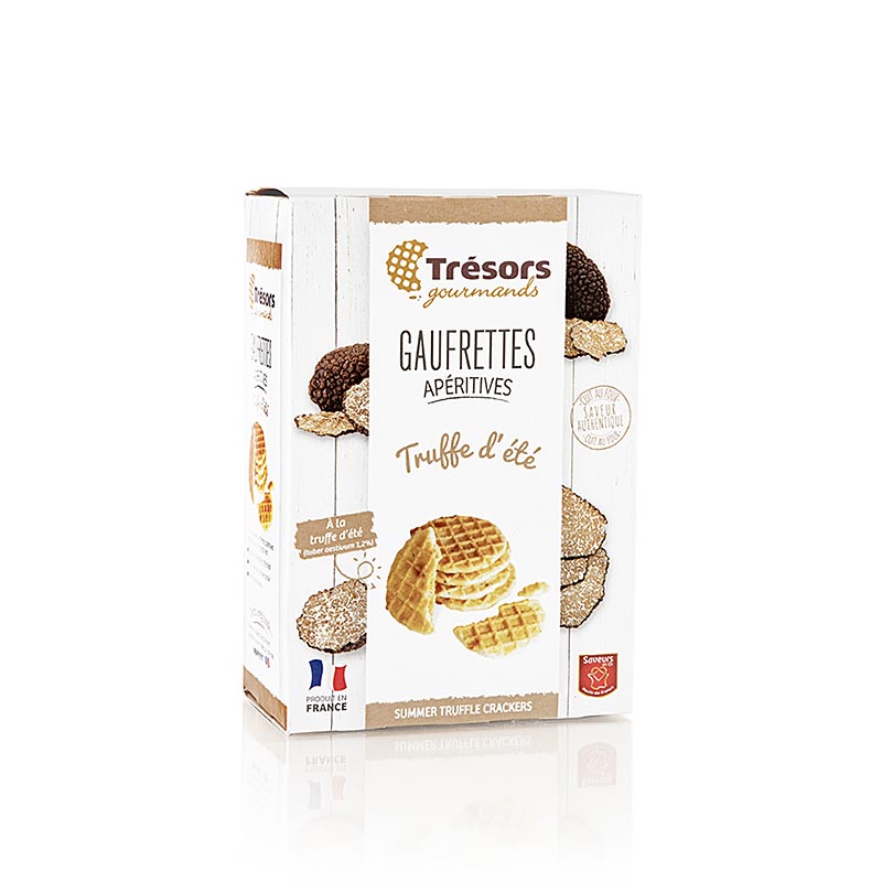 Barsnack Trésors- französische Mini-Waffeln mit Trüffel, 60 g - köstliche, knusprige Waffeln mit einem Hauch von luxuriösem Trüffelaroma