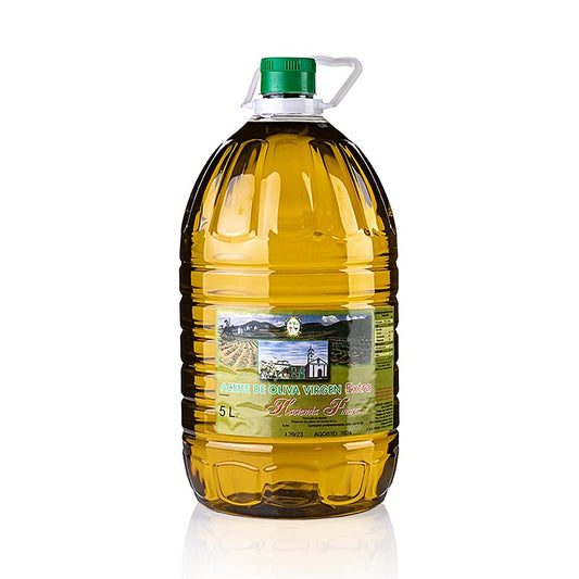 Natives Olivenöl Extra Hacienda Pinares, 0,2% Säure, Spanien, 5 l - hochwertiges Olivenöl aus Spanien in Großpackung für vielseitige Verwendungszwecke