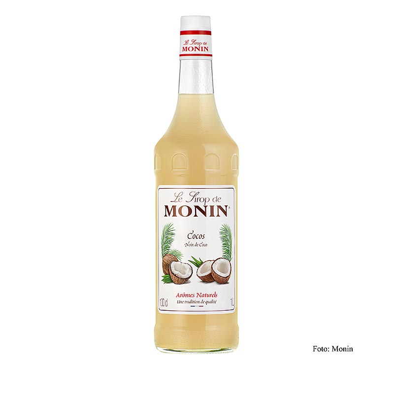 Monin coconut syrup 1:8, 1 liter bottle, perfect for adding tropical flavor to cocktails and mocktails