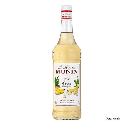 Monin Gelbe Banane Sirup 1:8, 1 l - Leckeres, fruchtiges Bananensirup für köstliche Getränke