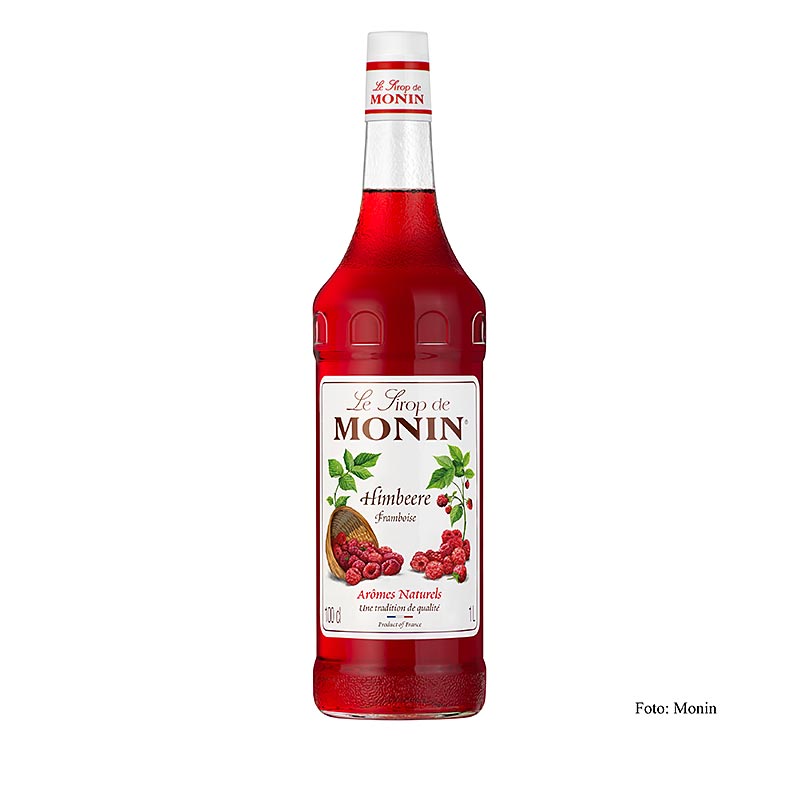 Monin Himbeer Sirup 1:8, 1 l - Delicious raspberry syrup perfect for cocktails and desserts