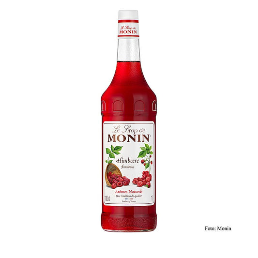 Monin Himbeer Sirup 1:8, 1 l - Delicious raspberry syrup perfect for cocktails and desserts