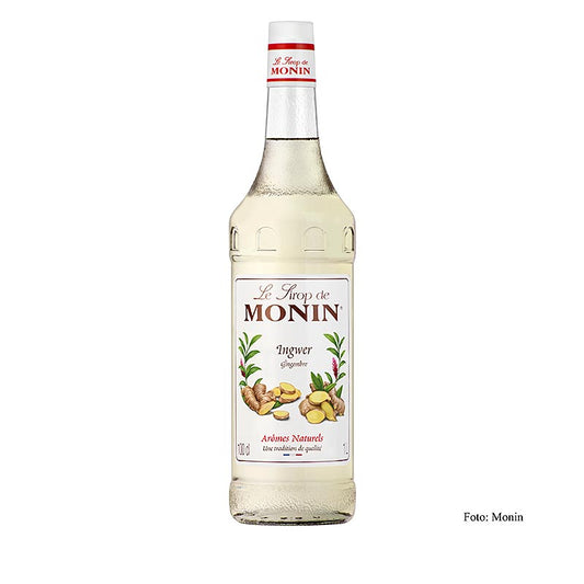 Monin Ingwer Sirup 1:8, 1 l - Ein Liter leckerer Ingwersirup in praktischer Flasche