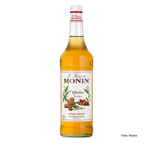 Monin Lebkuchen Sirup 1:8, 1 l - Premium gingerbread-flavored syrup for cocktails and beverages (English)