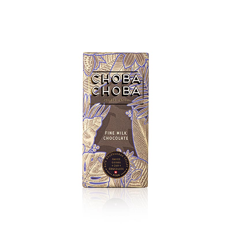 Organic Choba Choba Fine Milk Chocolate Bar, 91g, with 41% cocoa content (English)