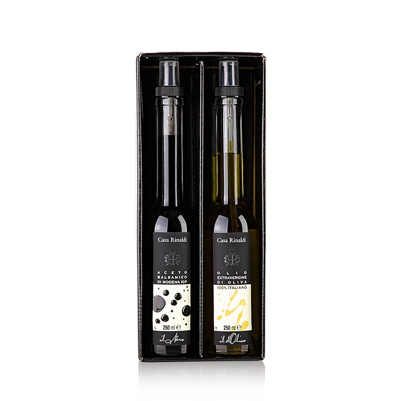 Italian

Set Opera - Aceto Balsamico di Modena & Natives Olivenöl Extra, CasaRinaldi, 500 ml, 2 x 250ml: prodotto gourmet di alta qualità con aceto balsamico e olio d'oliva extra vergine