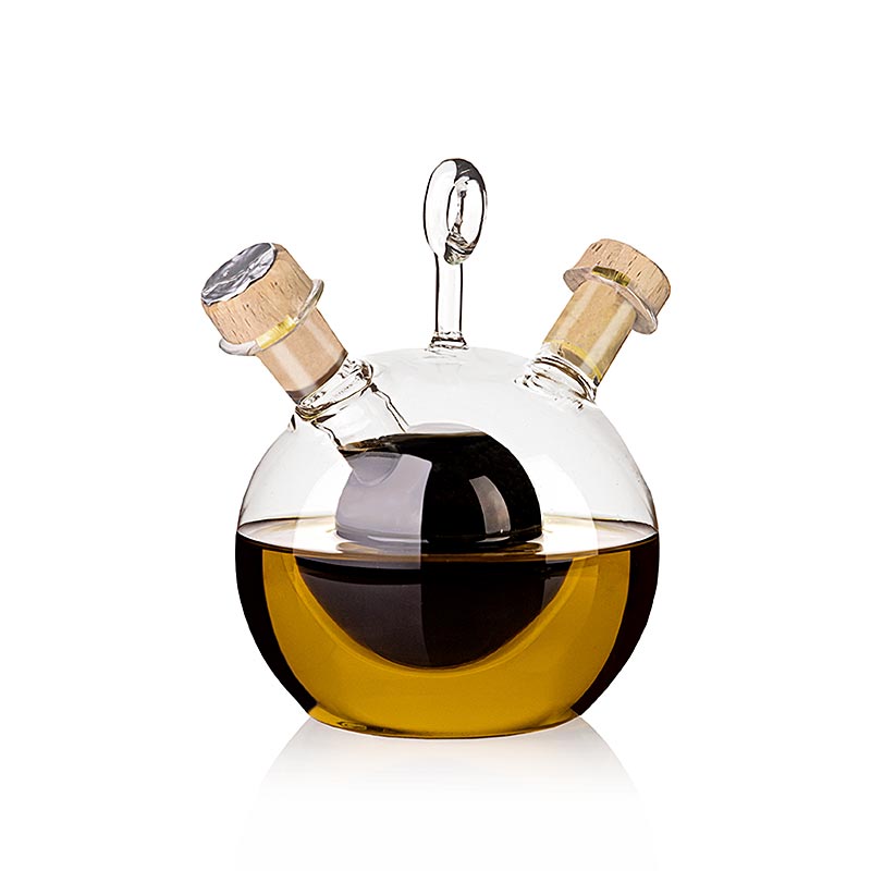 Pirex, Aceto Balsamico & Natives Olivenöl in SpezialFlasche, 300ml, Casa Rinaldi, 300 ml - Premium Italian condiment set in special bottle