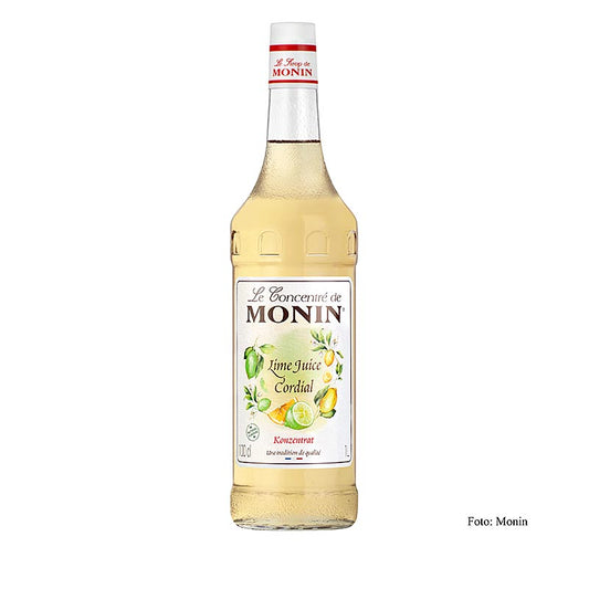 Monin Limettensaft (Limonensaft) Cordial Mixer, 1 l Flasche für erfrischende Cocktails