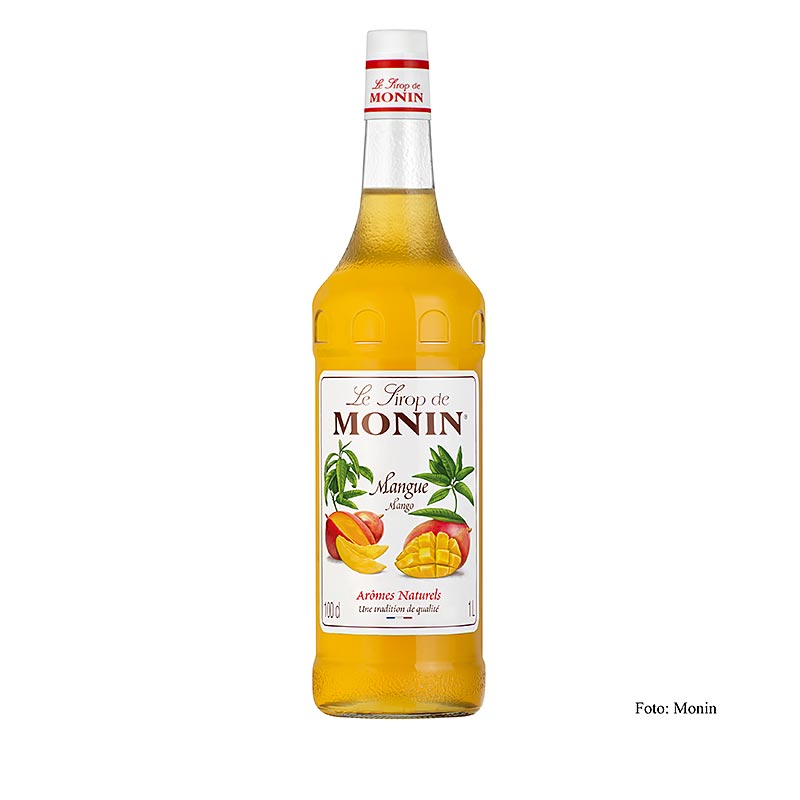 Monin Mango Sirup 1:8, 1 l - Hochwertiger Sirup mit intensivem Mangogeschmack für diverse Getränkezubereitungen