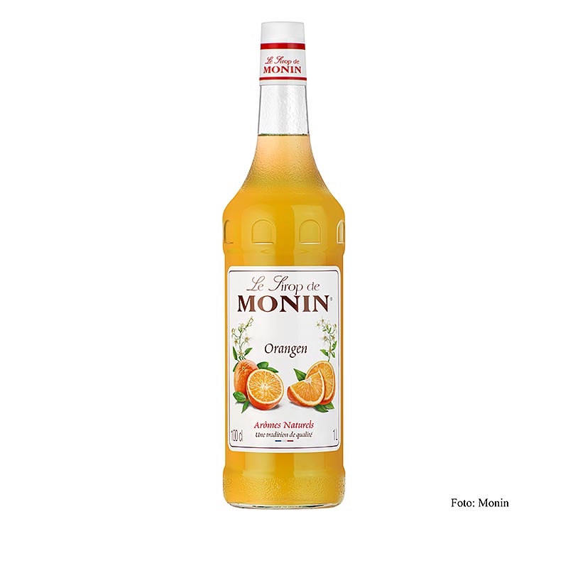 Monin Orangensirup 1:8, 1 l Flasche für die Zubereitung von Getränken