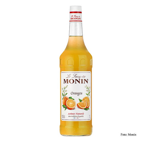 Monin Orangensirup 1:8, 1 l Flasche für die Zubereitung von Getränken