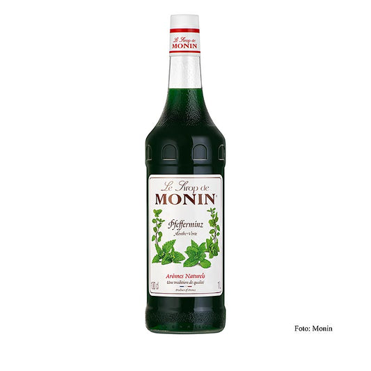 Monin Pfefferminz Sirup, grün 1:8, 1 l - Hochwertiger Sirup mit intensivem Minzgeschmack für vielseitige Anwendungen in der Gastronomie und zu Hause