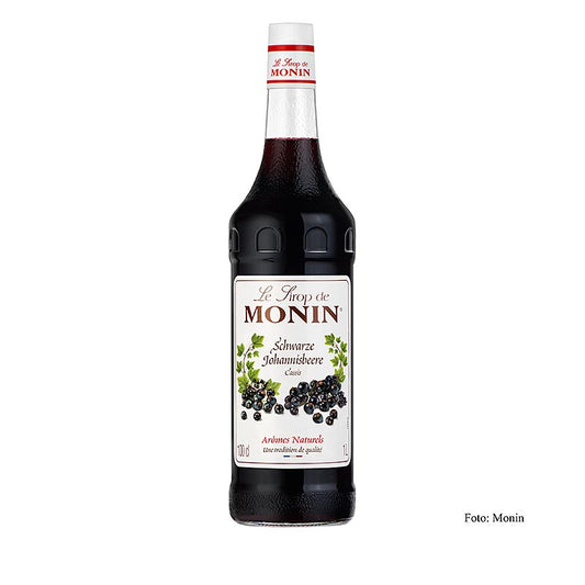 Monin Schwarze Johannisbeere (Cassis) Sirup 1:8, 1 l - leckerer Fruchtsirup für vielseitige Anwendungen in der Gastronomie