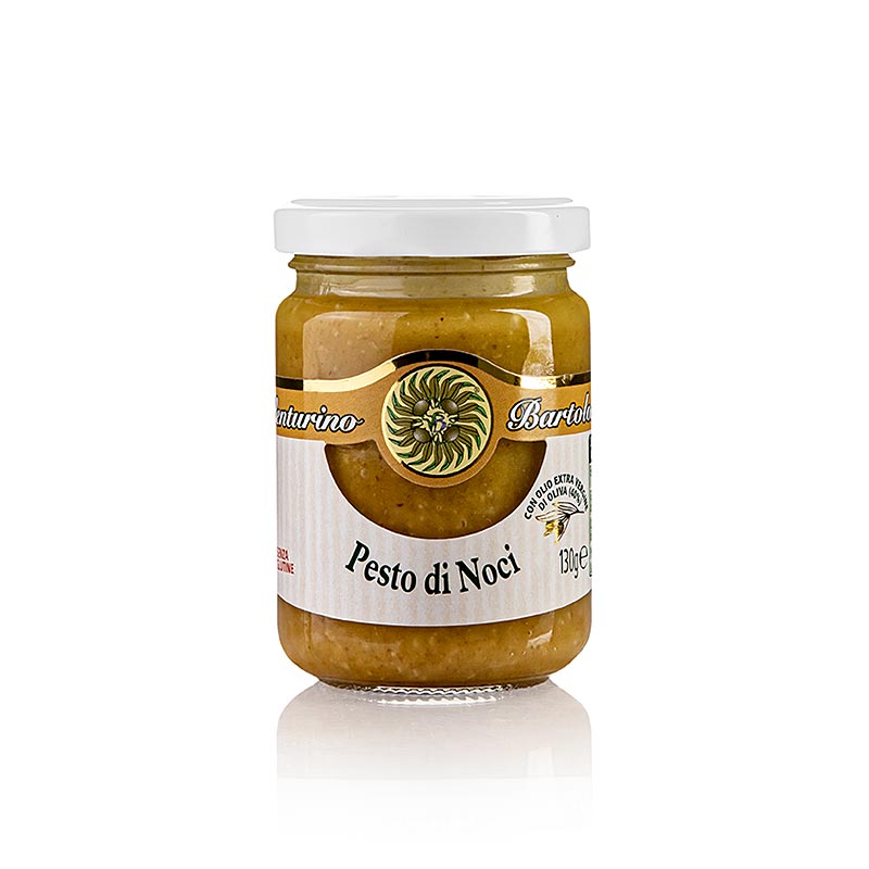 A 130g jar of Venturino Pesto di Noci (Walnusspesto) with rich, creamy texture and aromatic walnut flavor