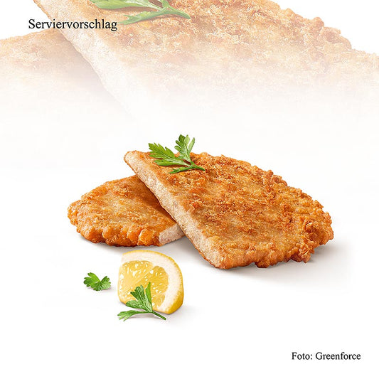 125g package of Greenforce Mix für vegane Schnitzel made from pea protein, perfect for creating delicious vegan schnitzels