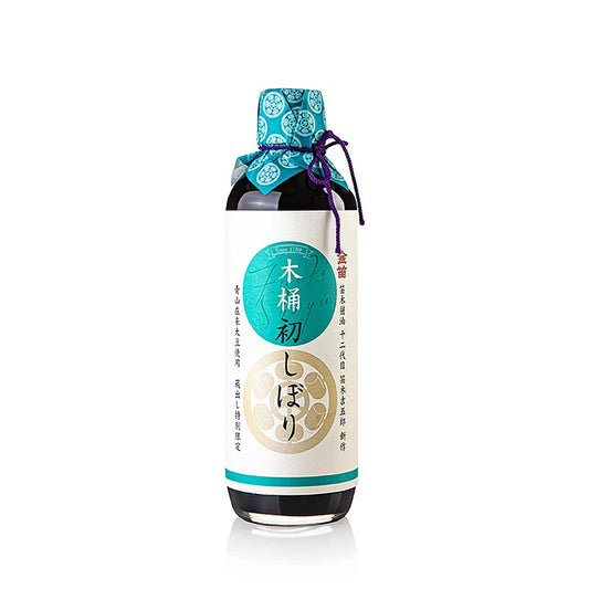 Sojasauce Hatsusibori Shoyu, Fueki, 600 ml - Traditional Japanese soy sauce in a 600 ml bottle