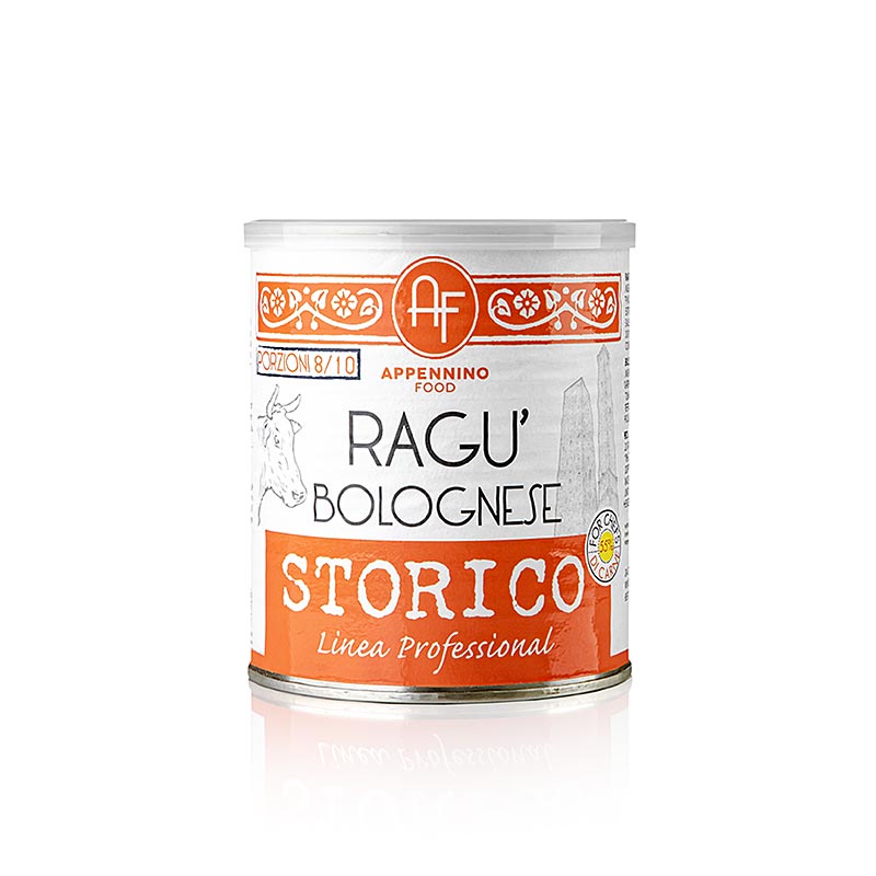 Historische Bolognesesauce von Appennino Food, 800 g - traditionelle italienische Soße aus der Region Bologna, perfekt für Pasta-Gerichte