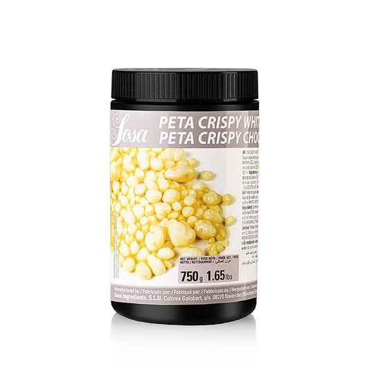 750g pack of Sosa Peta Crispy, white chocolate covered with Knall Brause