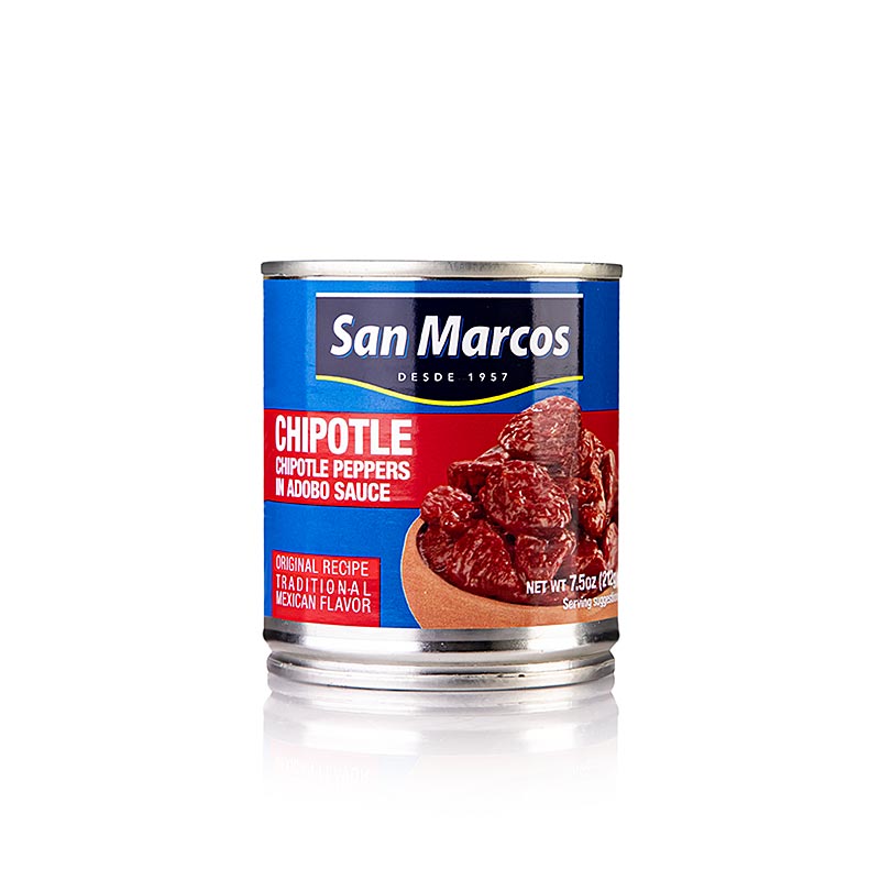 Smoky and flavorful San Marcos Chipotles in Adobo Sauce, 212g