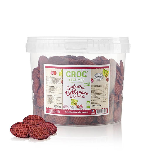 Bio Mini-Waffeln mit Rote Bete & Schalotten, 750 g - Barsnack - Croc Légumes Produktbild