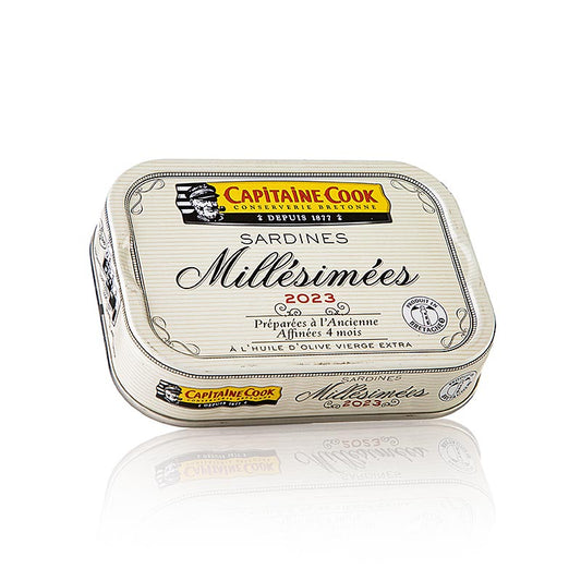 Delicious whole sardines packed in premium olive oil from France, 115g