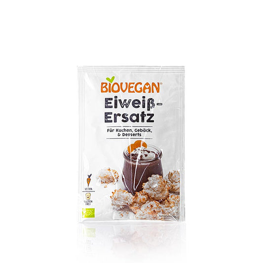 Mein Eiweiss Ersatz vegan Biovegan BIO 20g 2 x 10g product image showing the organic vegan protein alternative in a 20g package and 2 x 10g servings