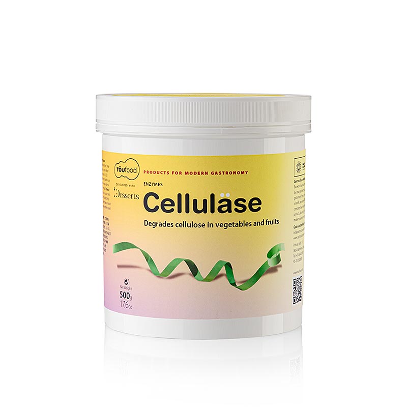 500g of TÖUFOOD CELLULASE Powder, Zellulose Enzym for enzymatic breakdown of cellulose in food production