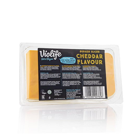 Veganer Käsealternative von Violife mit Cheddargeschmack in Scheiben, 500 g