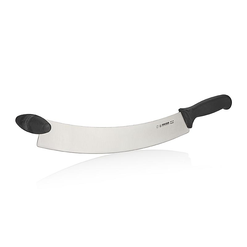 Käse Wiegemesser mit 2 Griffen, 39cm lang, ideal zum Schneiden von Käsestücken (German)