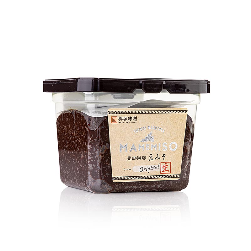 Alt text: 400g of Dunkle Mame Misopaste (Hatcho) from Masuzuka, Japan, a traditional and flavorful Japanese condiment made from fermented soybeans