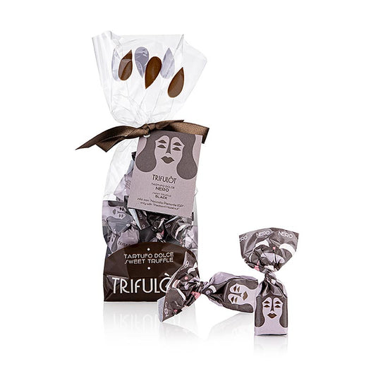 Tartuflanghe Trifulòt - Trüffelpralinen Alba mini, dunkle Schokolade 180 g - Luxuriöse Trüffelpralinen in dunkler Schokolade aus Alba, Italien