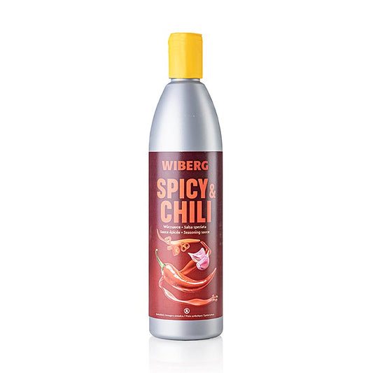 Wiberg Spicy & Chili Würzsauce, 500 ml - eine scharfe und würzige Sauce in einer großen Flasche