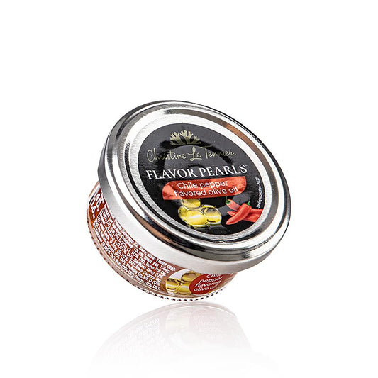 Perles D´Huile - Olivenölkaviar mit Chili, pikante Perlen aus Olivenöl (spherical), 45 g